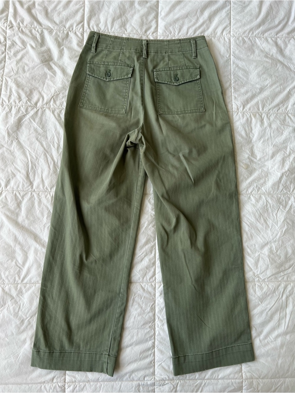 GAP Olive Green Wide Leg Pants 2P. - Picture 3 of 5